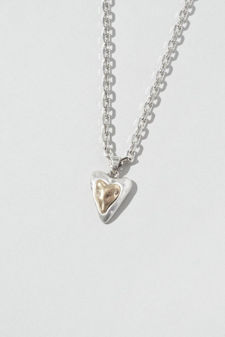 ヴィンテージ レイヤード ハート ネックレス