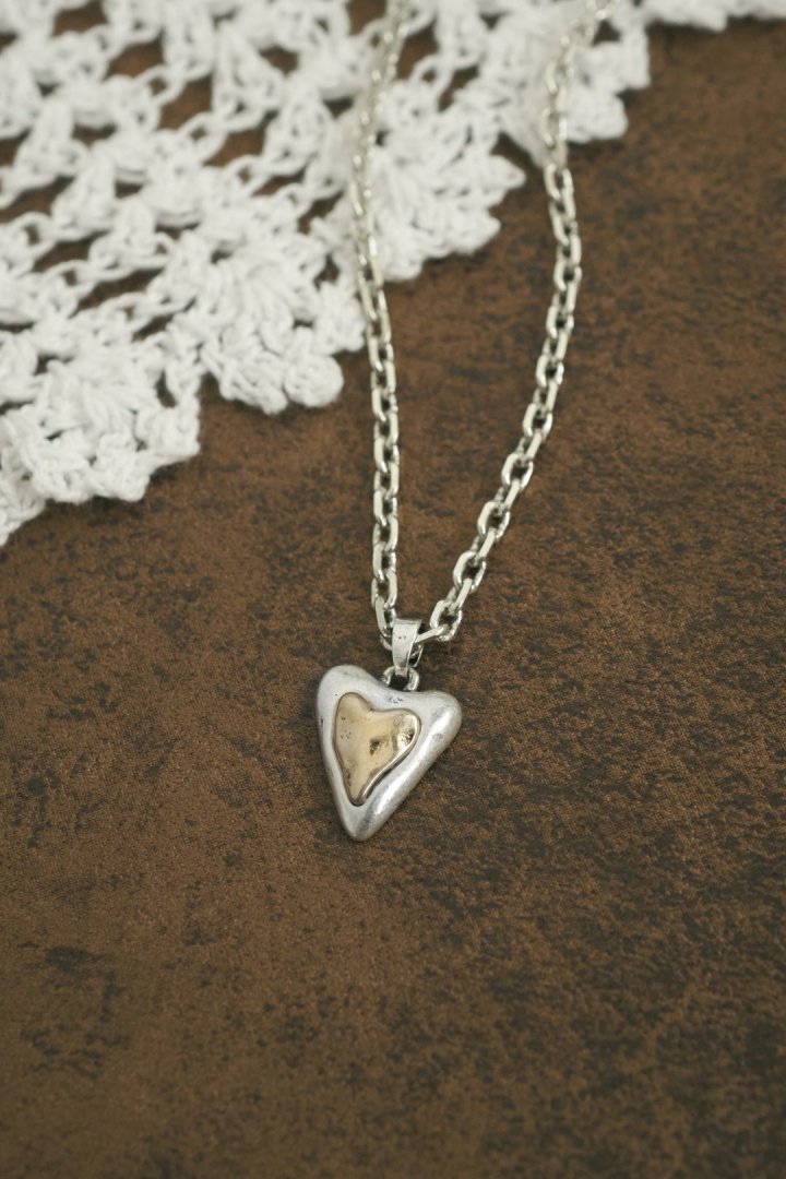 ヴィンテージ レイヤード ハート ネックレス