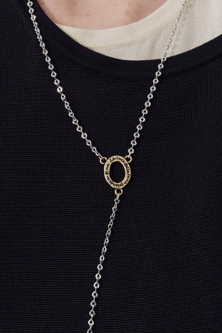 ヴィンテージ レタリング × クロス Y シェイプ ネックレス