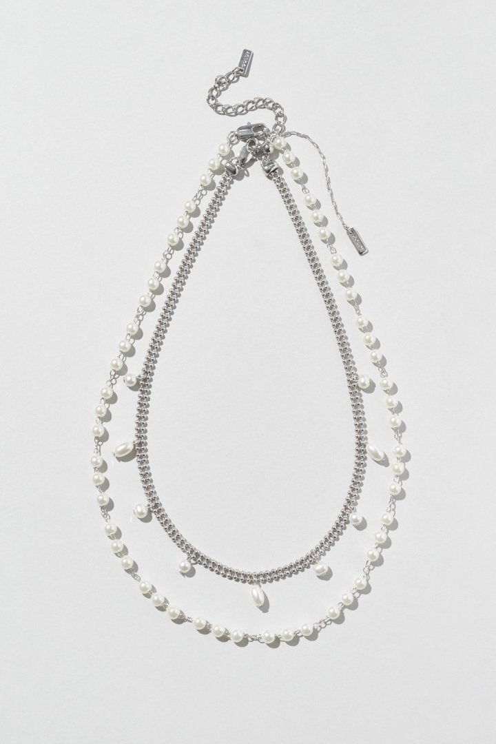 グレイン パール レイヤード ネックレス