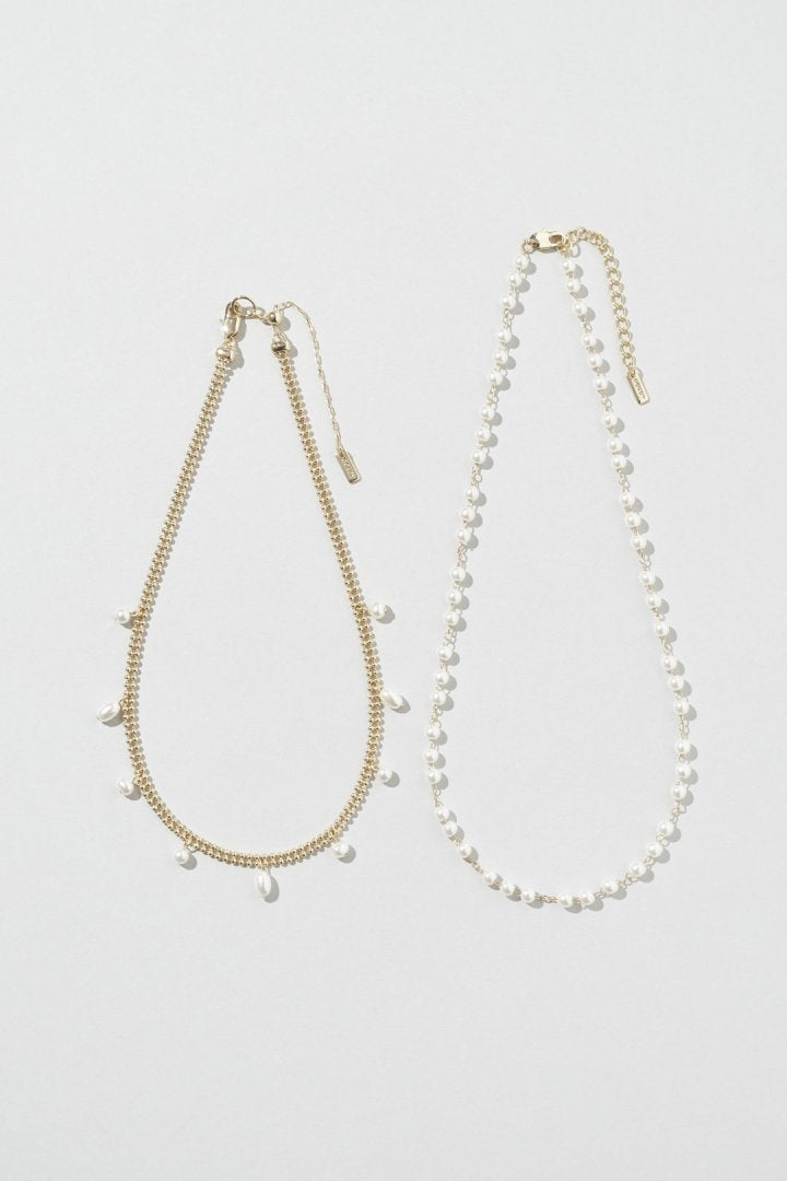 グレイン パール レイヤード ネックレス