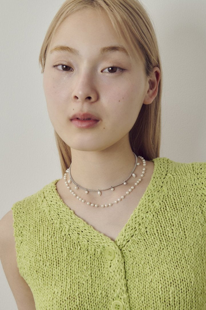 グレイン パール レイヤード ネックレス