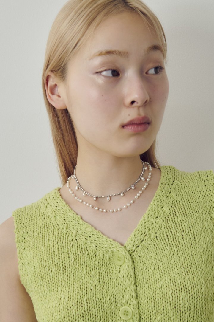 グレイン パール レイヤード ネックレス