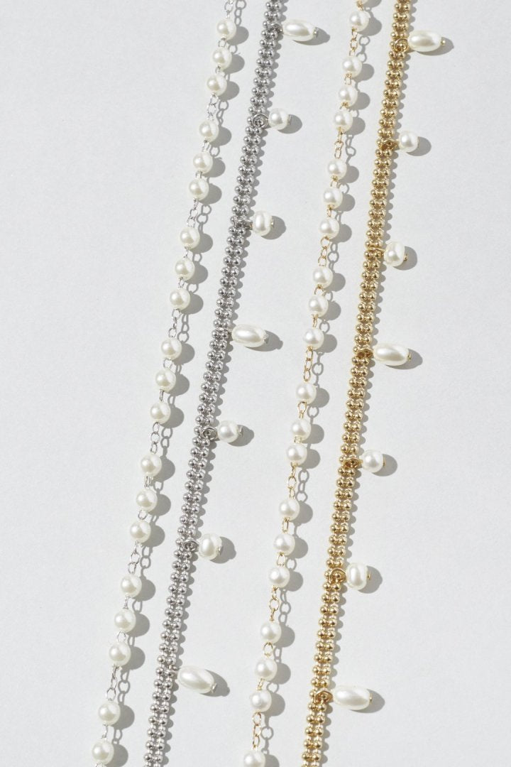 グレイン パール レイヤード ネックレス