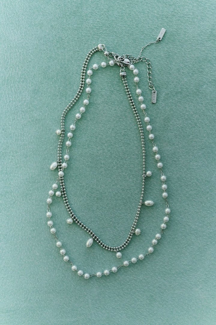 グレイン パール レイヤード ネックレス