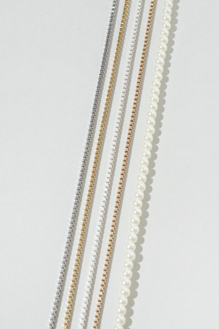 フローイング パール × フック ネックレス