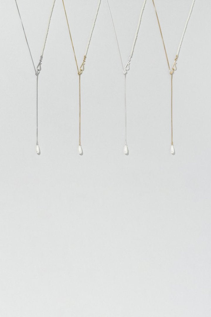 フローイング パール × フック ネックレス