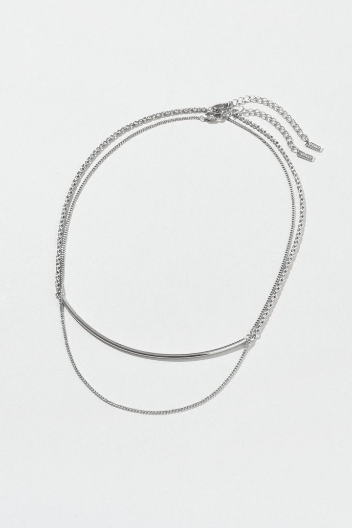 アーチ バー × フラット チェーンネックレス