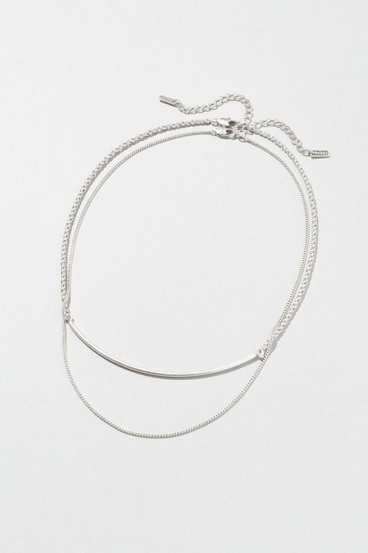 アーチ バー × フラット チェーンネックレス