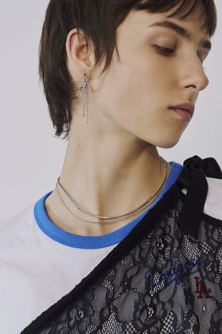 アーチ バー × フラット チェーンネックレス