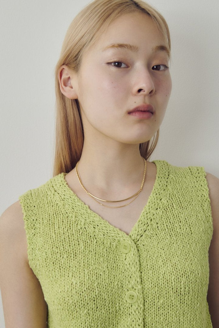 アーチ バー × フラット チェーンネックレス