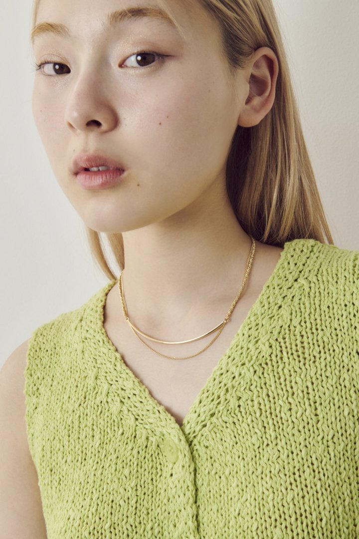 アーチ バー × フラット チェーンネックレス