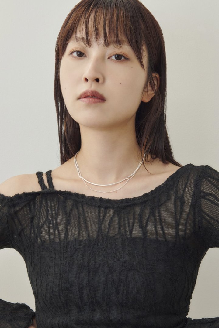 アーチ バー × フラット チェーンネックレス