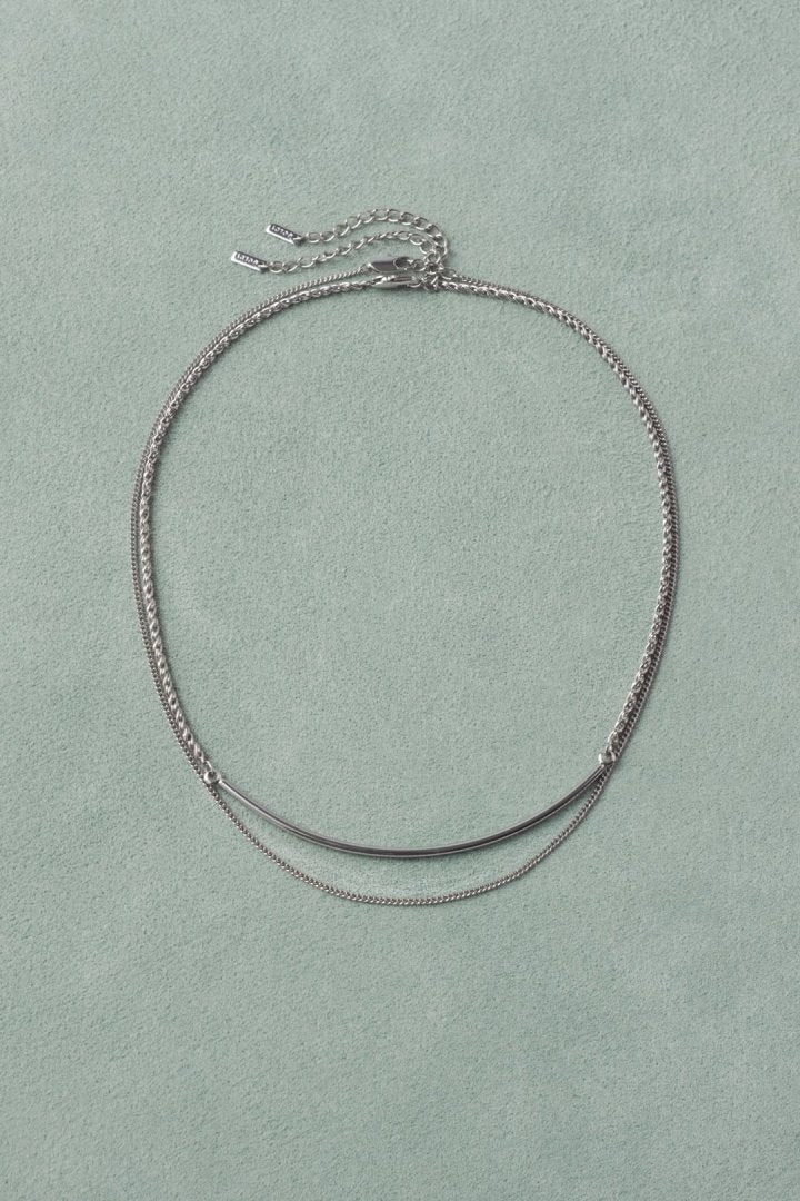 アーチ バー × フラット チェーンネックレス