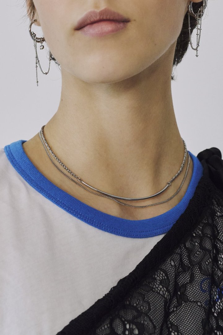 アーチ バー × フラット チェーンネックレス
