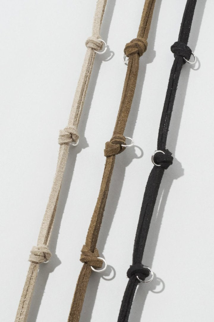 スエード ローズ ミックス チェーン チョーカー