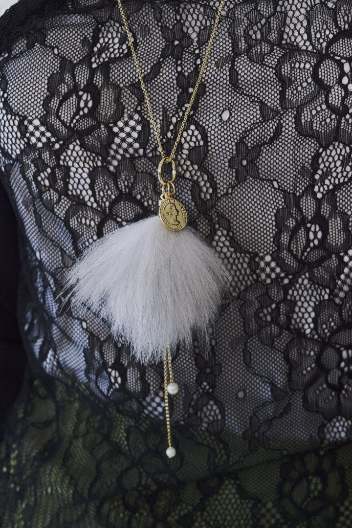 ヴィンテージ シック フォックス ファー ネックレス