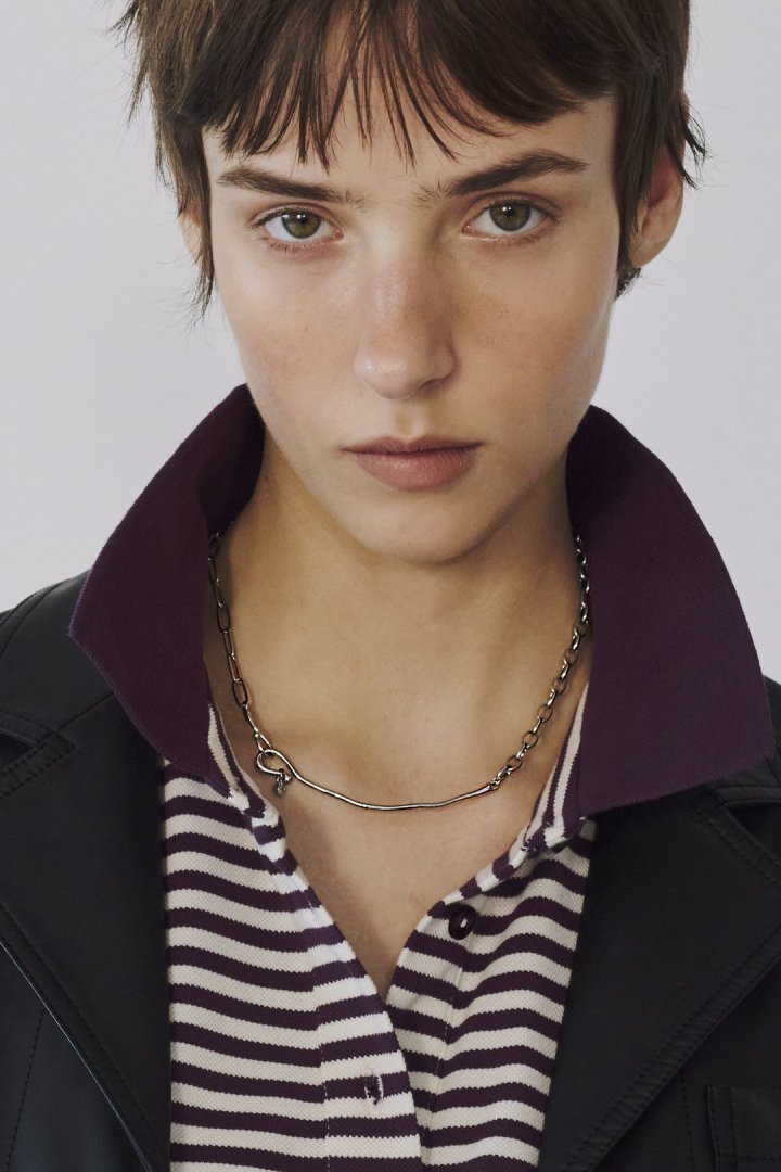 デュオ リンク チェーン ニュアンス バー ネックレス