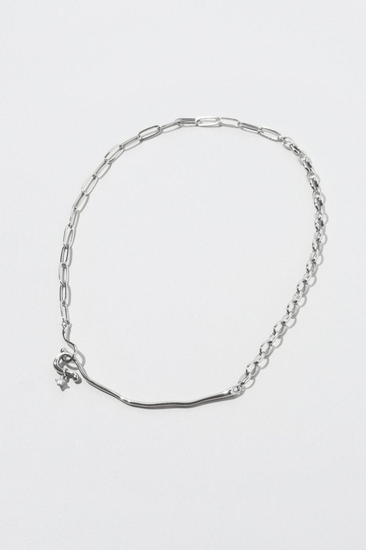 デュオ リンク チェーン ニュアンス バー ネックレス