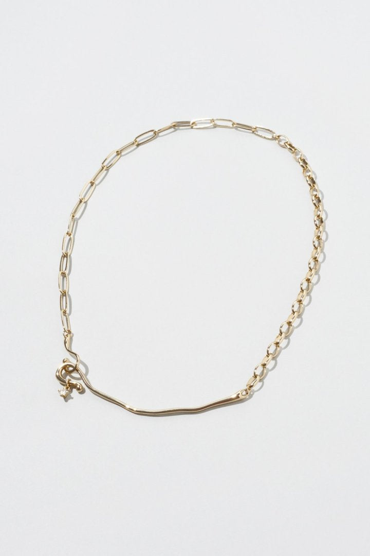 デュオ リンク チェーン ニュアンス バー ネックレス