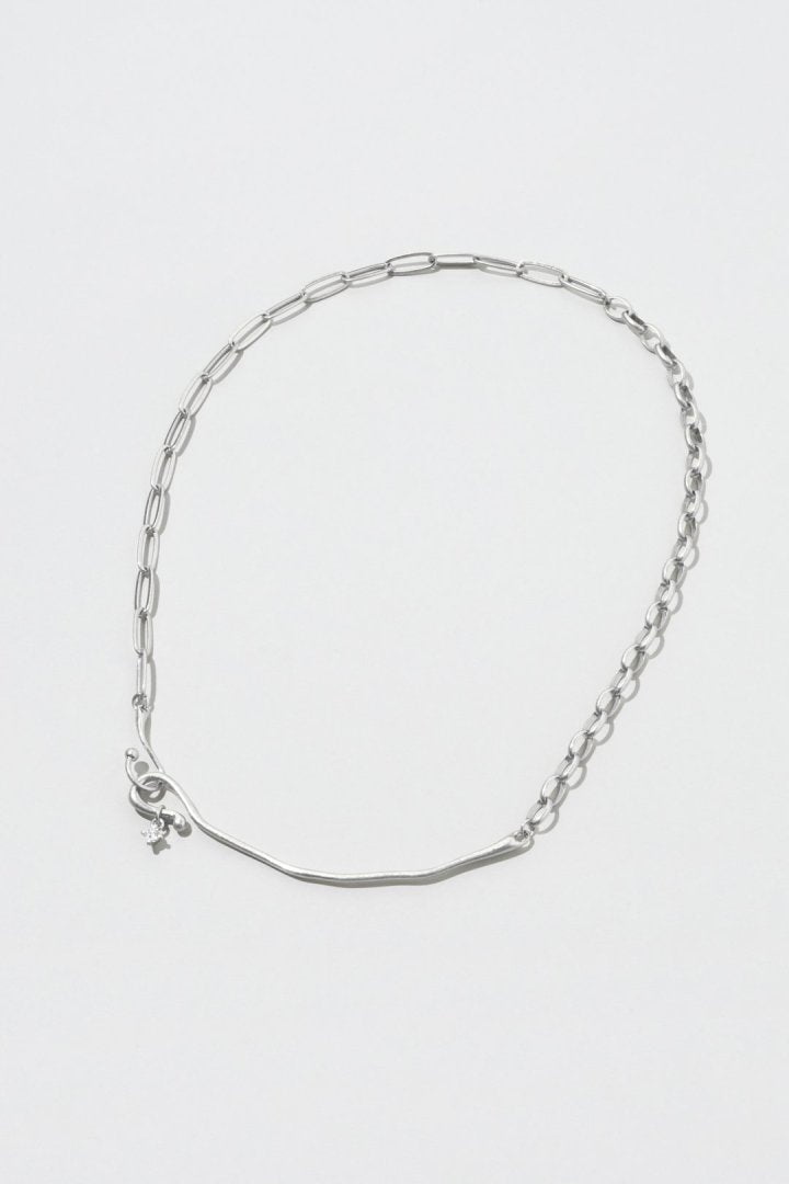 デュオ リンク チェーン ニュアンス バー ネックレス