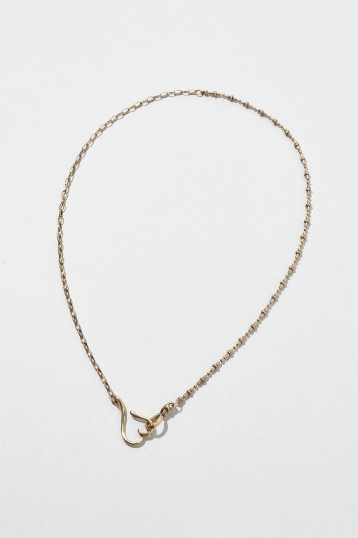 デュオ リンク チェーン ハート ネックレス