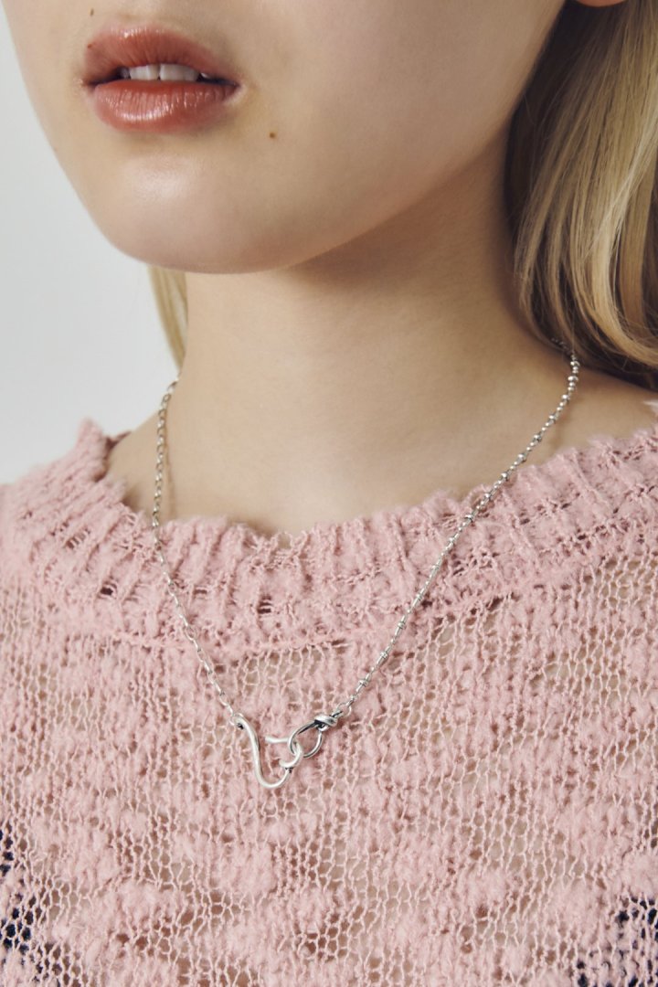 デュオ リンク チェーン ハート ネックレス