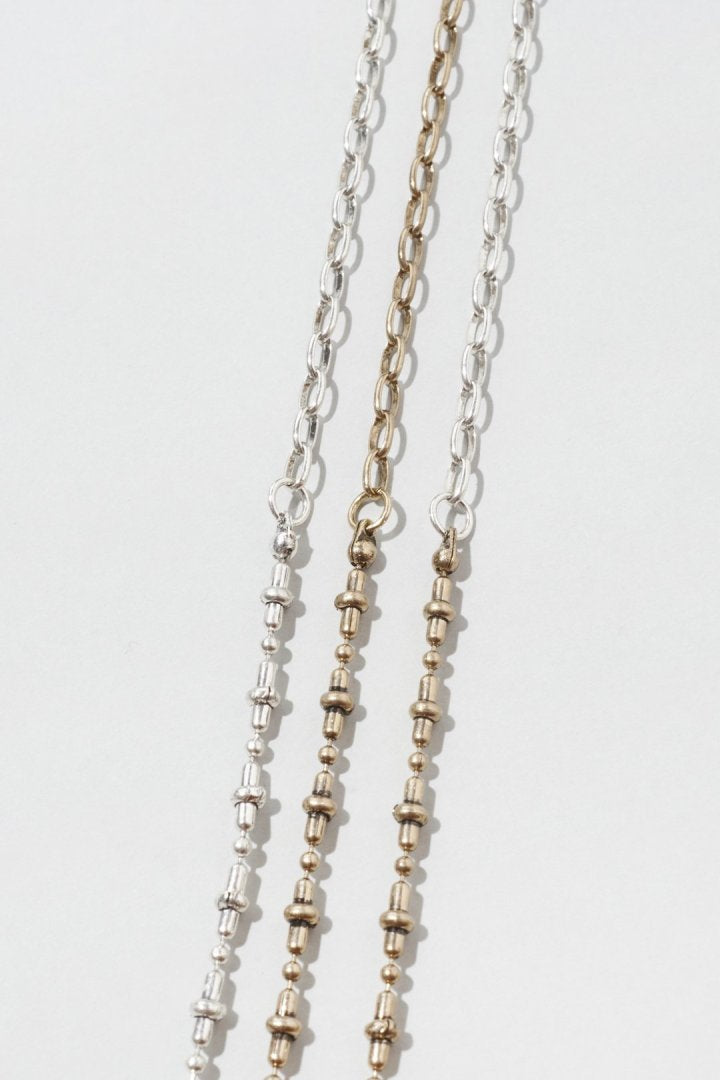 デュオ リンク チェーン ハート ネックレス