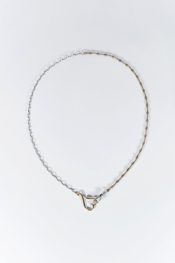 デュオ リンク チェーン ハート ネックレス