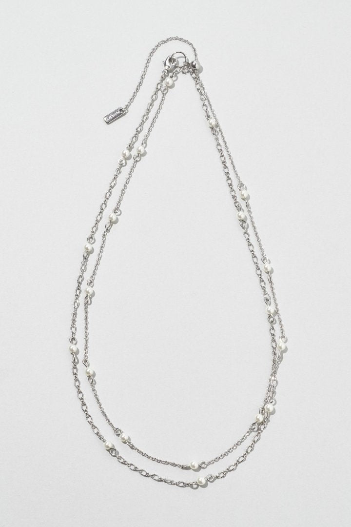 ステーション パール ロング ネックレス