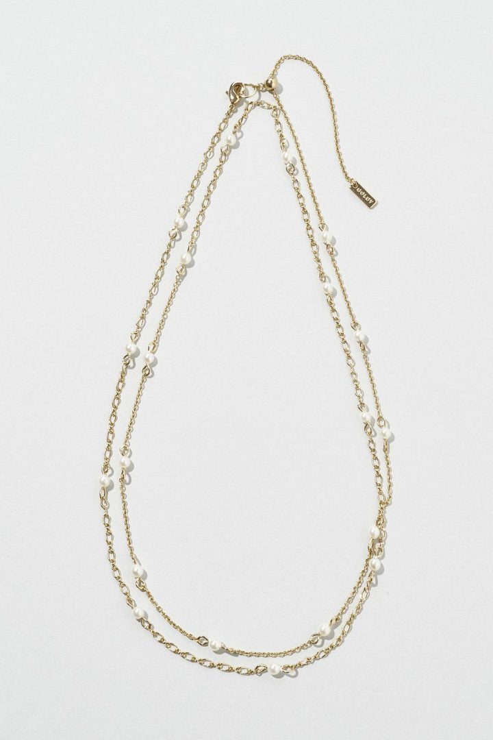 ステーション パール ロング ネックレス