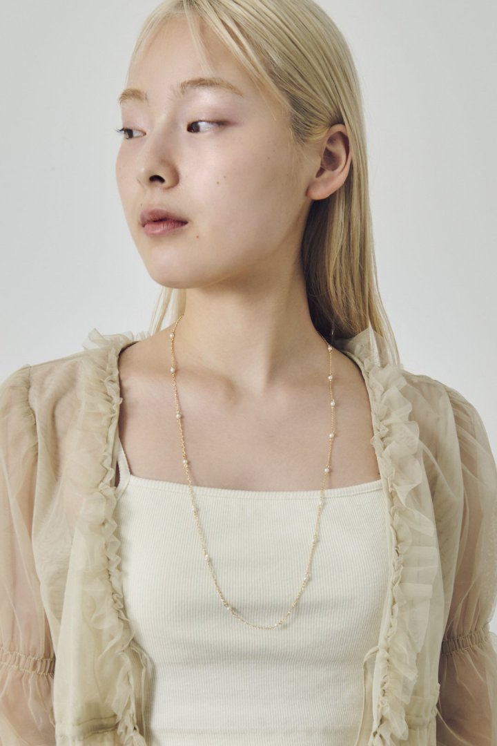 ステーション パール ロング ネックレス
