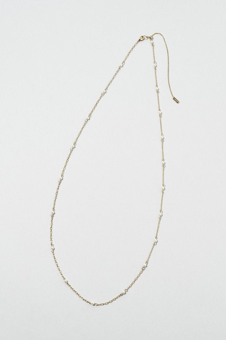 ステーション パール ロング ネックレス