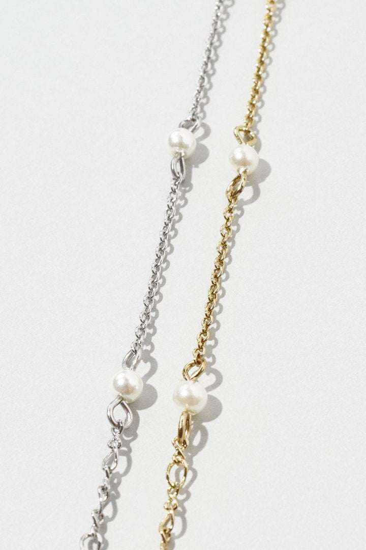 ステーション パール ロング ネックレス