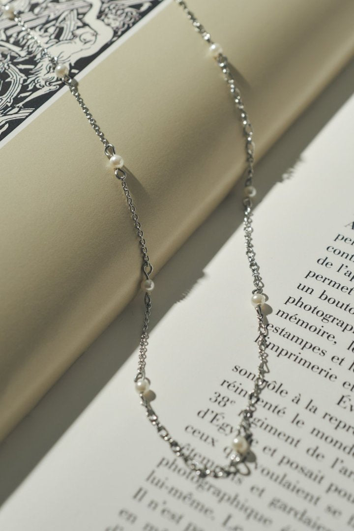 ステーション パール ロング ネックレス