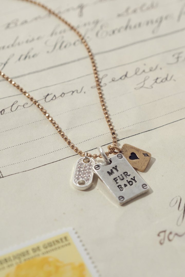 ヴィンテージ マイ ファー ベイビー プレート ネックレス