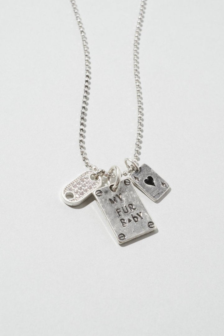 ヴィンテージ マイ ファー ベイビー プレート ネックレス