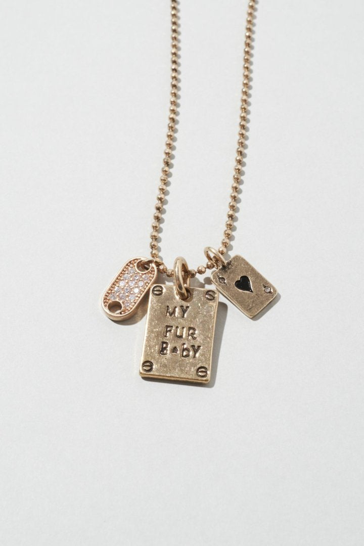 ヴィンテージ マイ ファー ベイビー プレート ネックレス