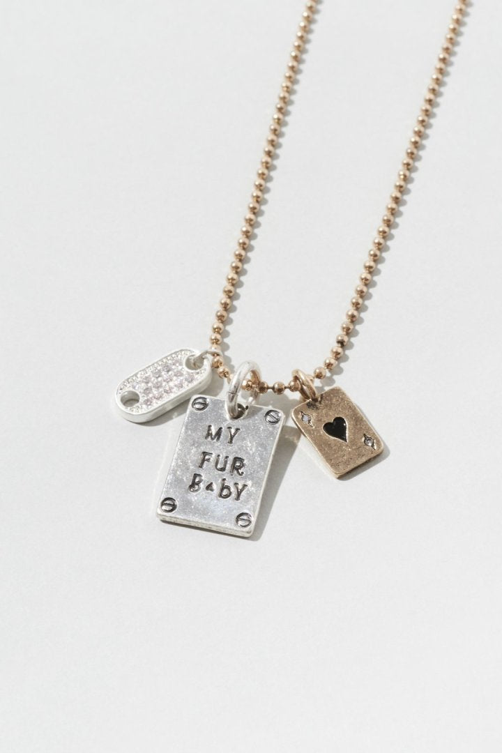 ヴィンテージ マイ ファー ベイビー プレート ネックレス