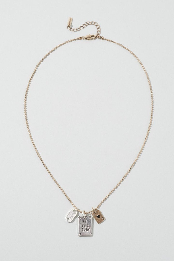 ヴィンテージ マイ ファー ベイビー プレート ネックレス