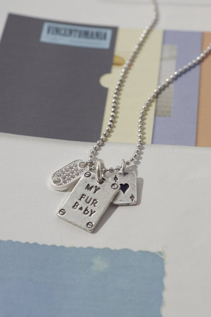 ヴィンテージ マイ ファー ベイビー プレート ネックレス
