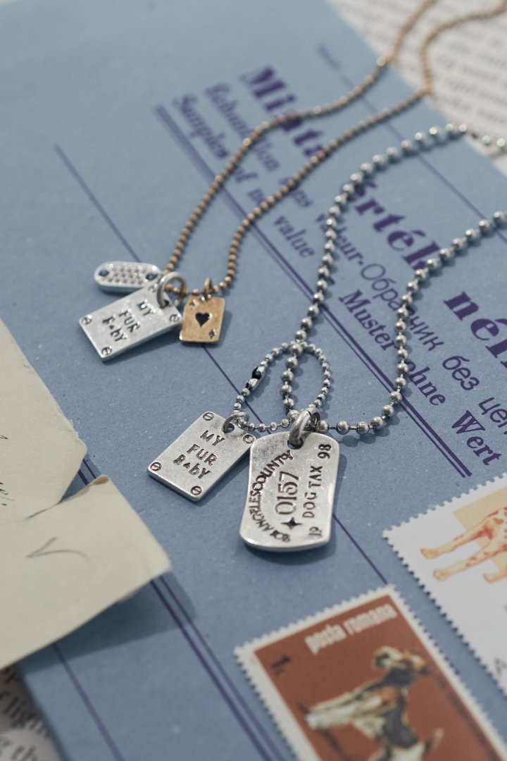 ヴィンテージ マイ ファー ベイビー プレート ネックレス