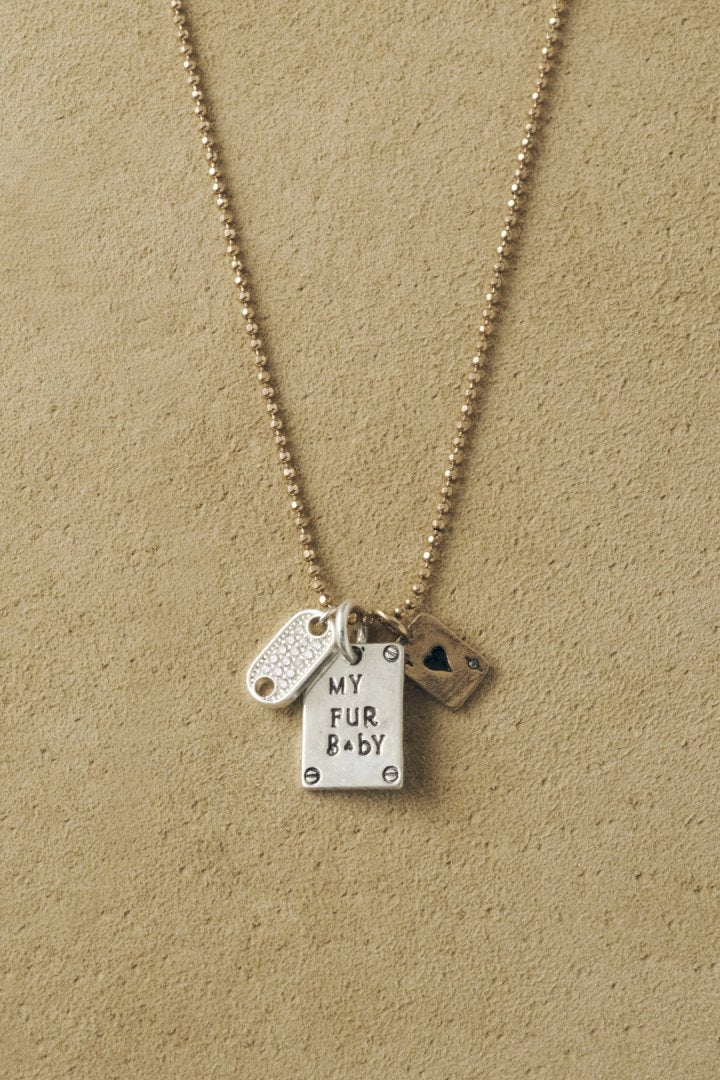 ヴィンテージ マイ ファー ベイビー プレート ネックレス