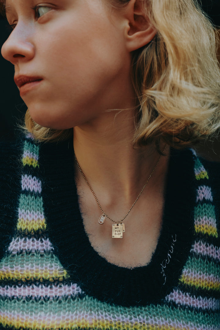 ヴィンテージ マイ ファー ベイビー プレート ネックレス