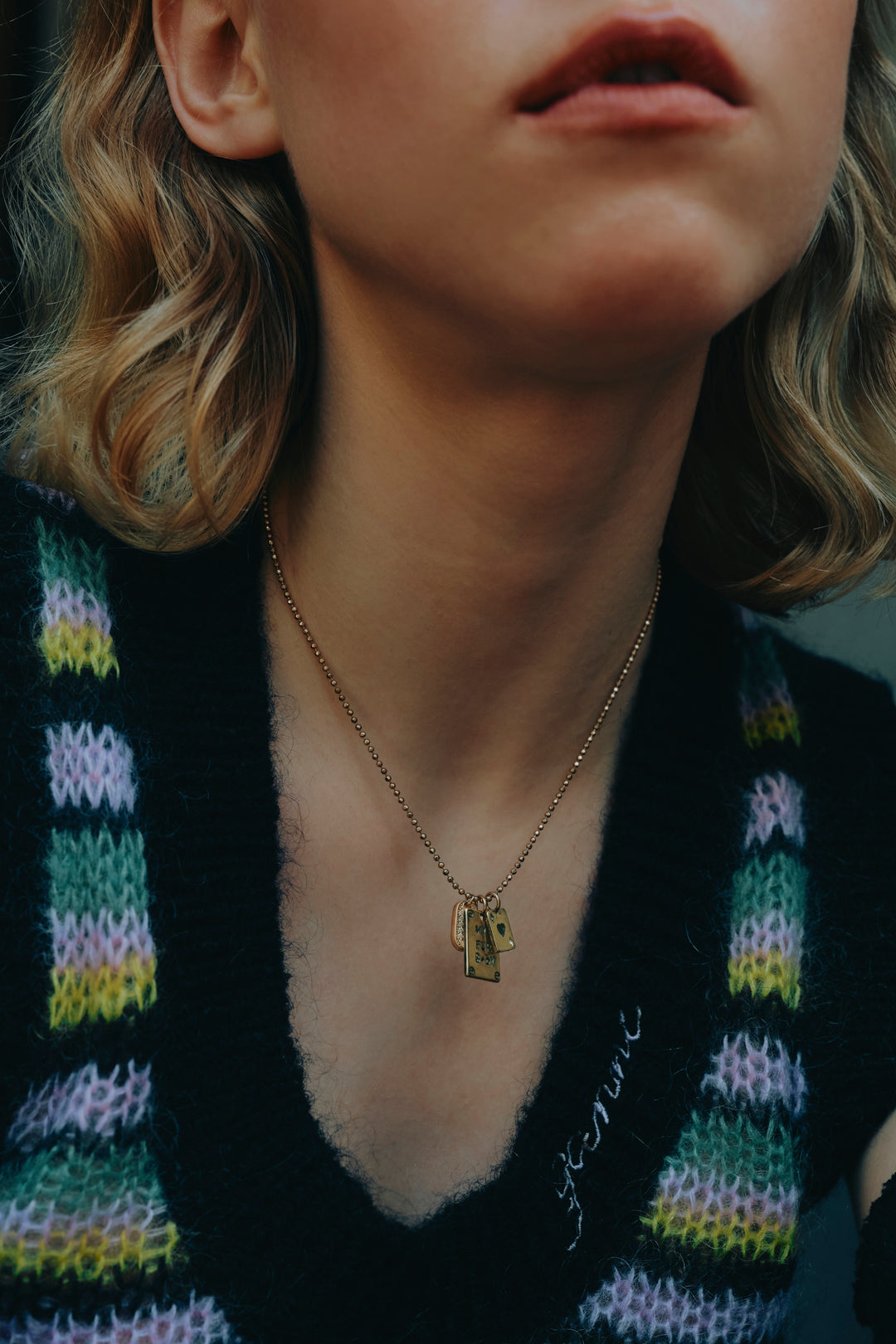 ヴィンテージ マイ ファー ベイビー プレート ネックレス