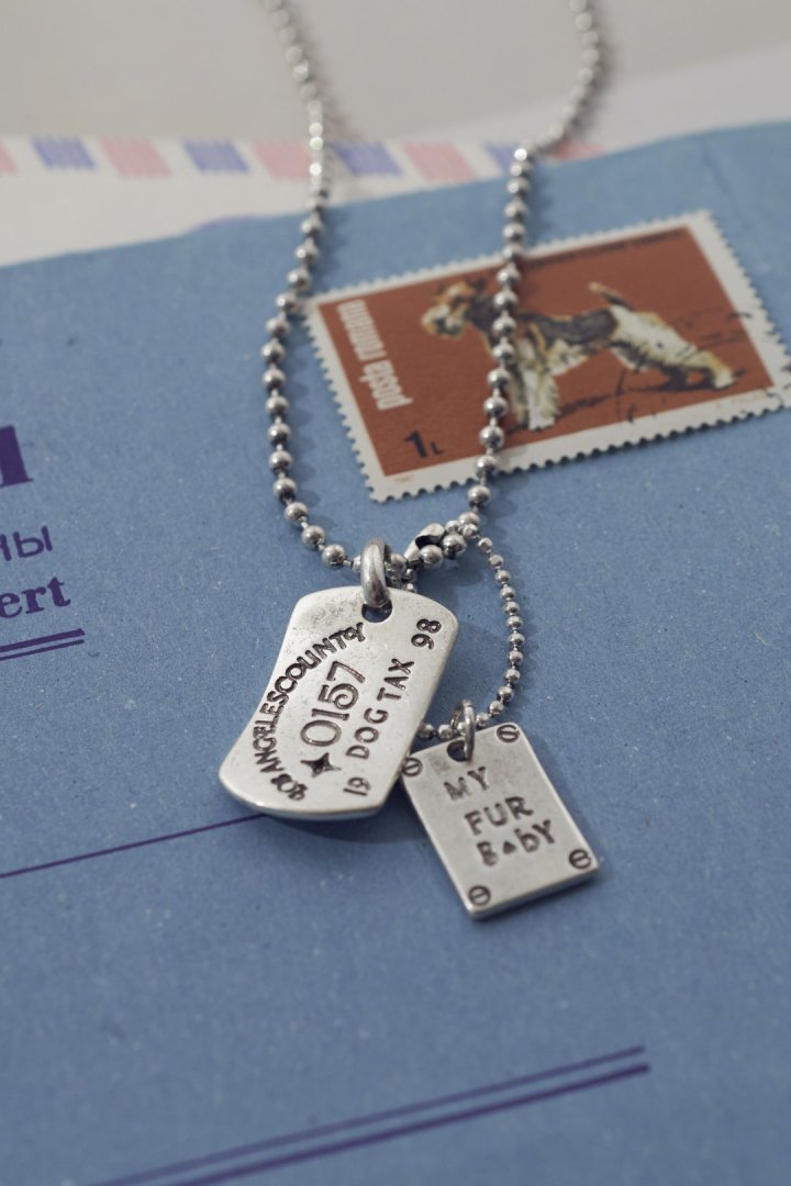 ヴィンテージ ドッグ タックス プレート ネックレス