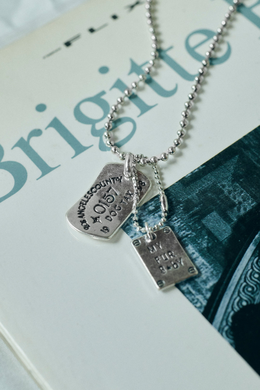 ヴィンテージ ドッグ タックス プレート ネックレス