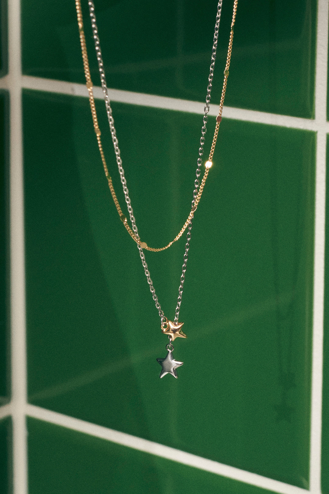 プチ ツインズ スター ネックレス