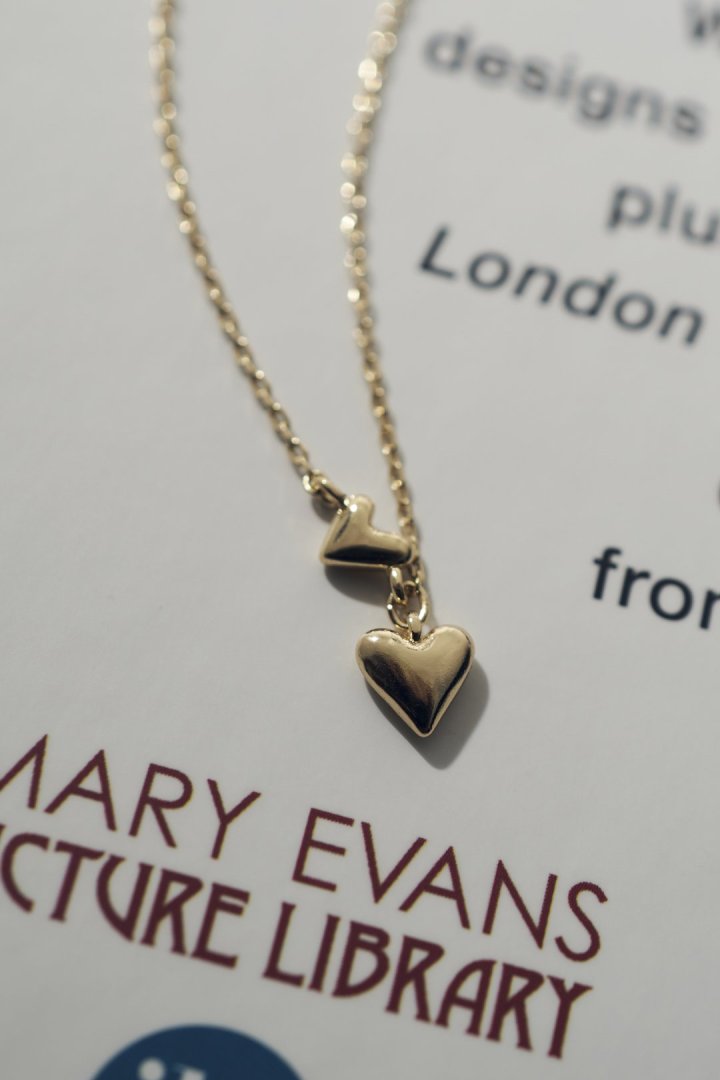 プチ ツインズ ハート ネックレス