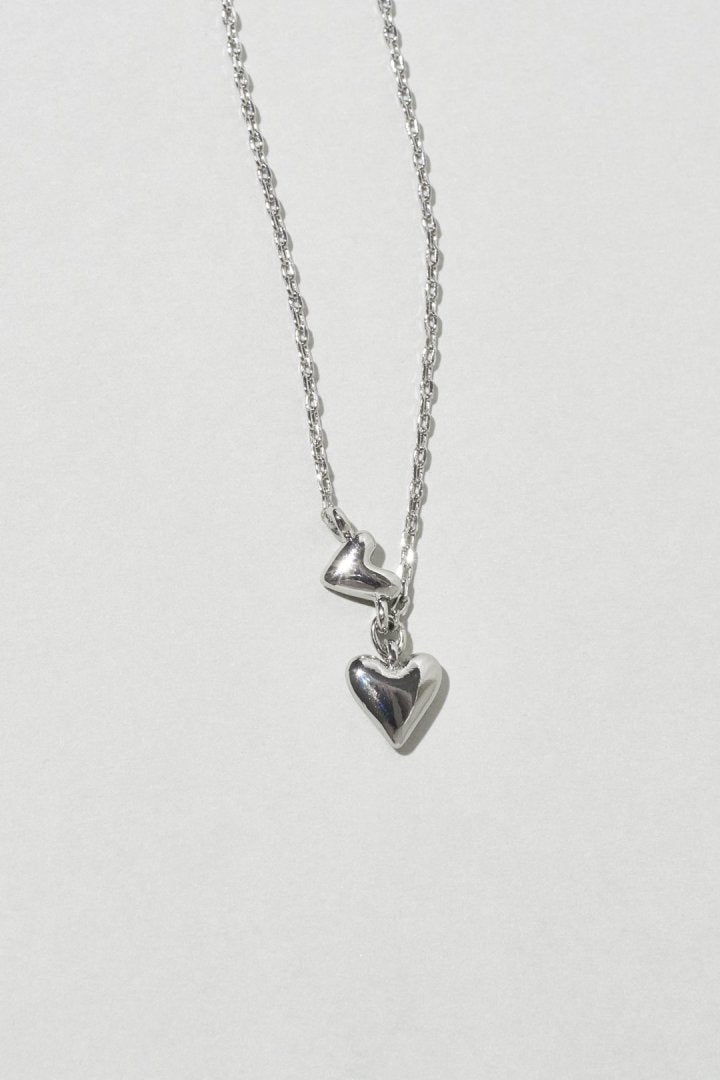 プチ ツインズ ハート ネックレス